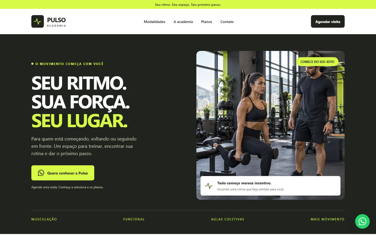 Vista del modelo Fitness y entrenamiento