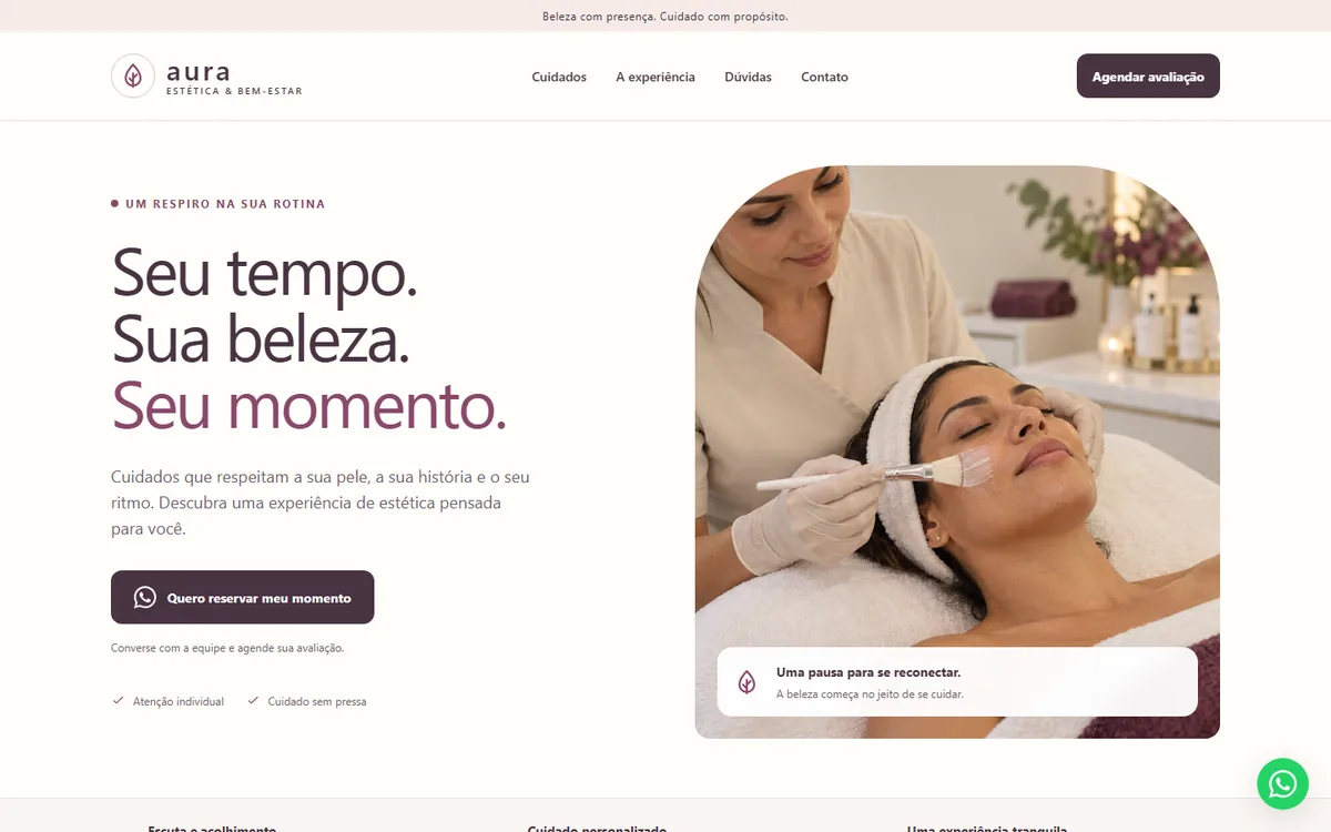 Vista del modelo Belleza y estética